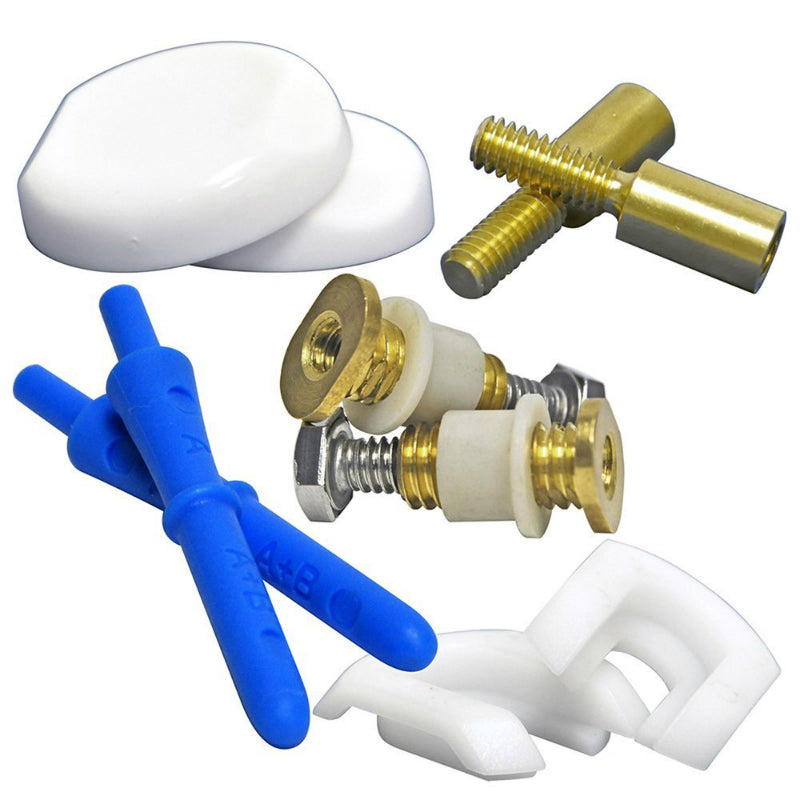 Next 10770X Zero Cut Bolts Toilet Mounting Bolt, Brass & Plastic