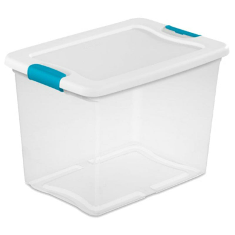 Sterilite® 14958006 Storage Box with Ergonomic Blue Latches, 25 Qt