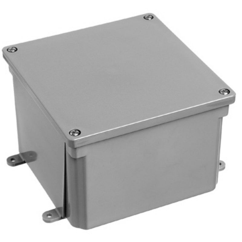 Thomas & Betts E989N-CAR Rigid Non-Metallic Conduit Junction Boxes, 8" x 8" x 4"