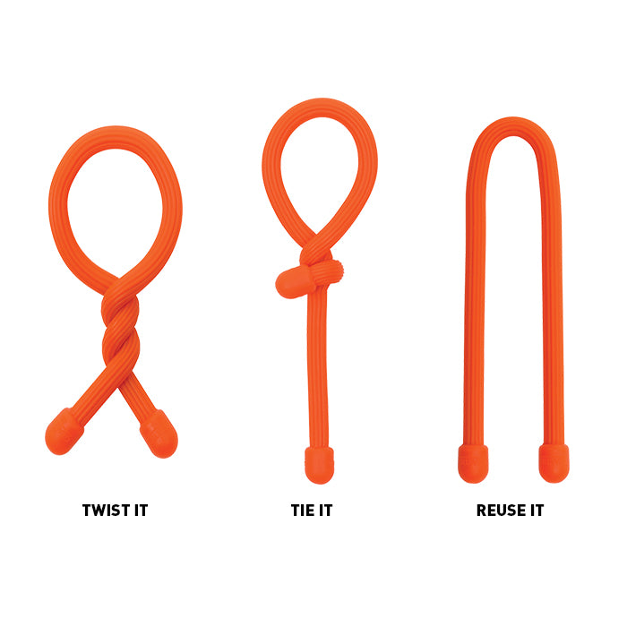 Nite Ize® GTPP18-A1-R8 Gear Tie ProPack Reusable Rubber Twist Tie, 18", 6 Pack