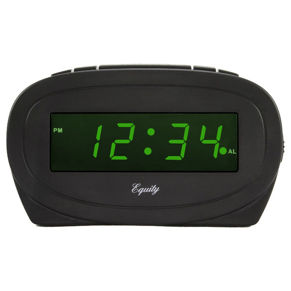 Equity® 30226 Large LED Alarm Clock with Green Display, 0.6"