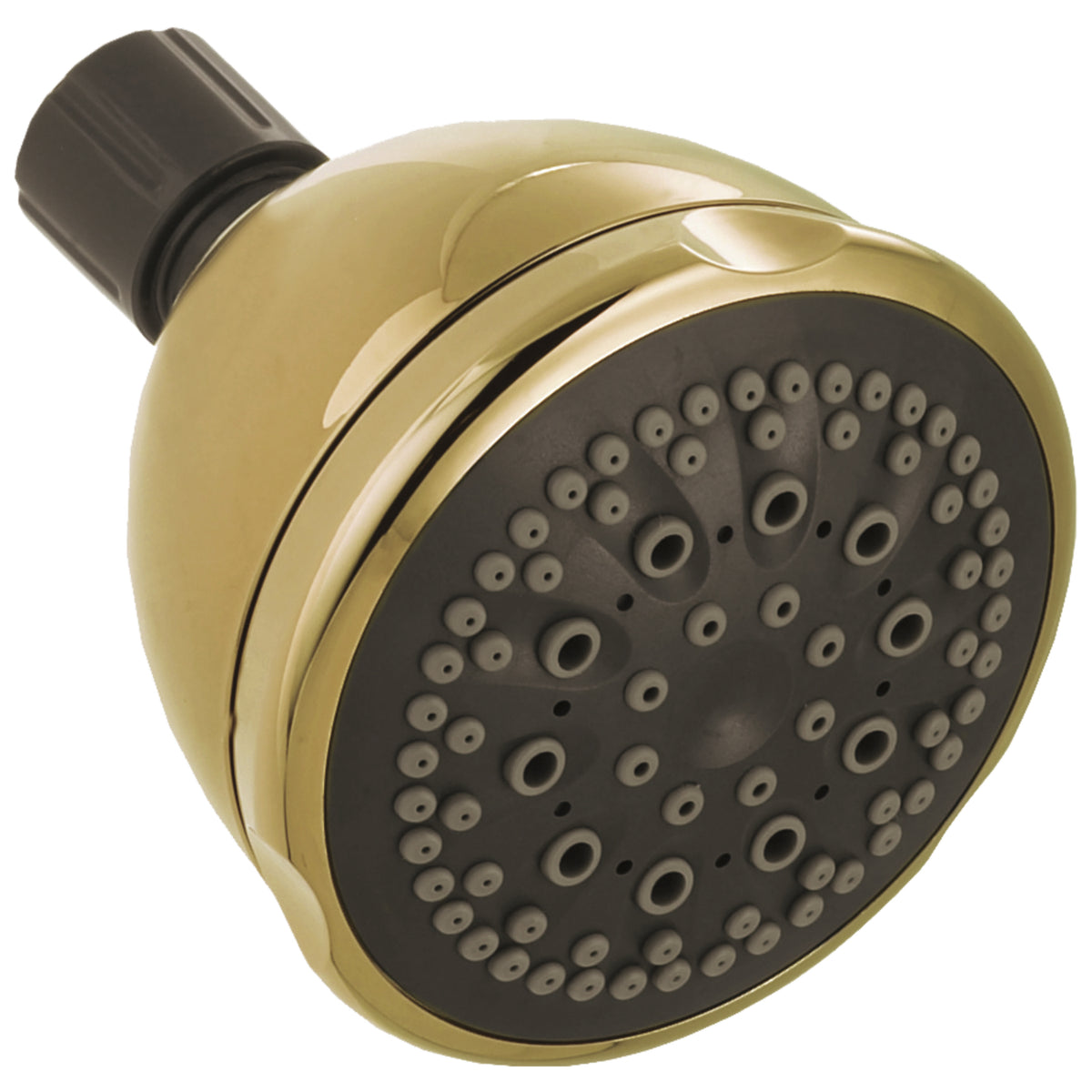 Peerless 76574PB Shower Head w/ 5-Spray Settings, 2 GPM @ 80 PSI, Polished Brass