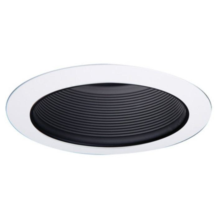 Halo® RE-6100BB Tapered Metal Baffle with Two-Trim Rings, Black, 6"