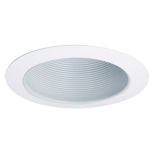 Halo® RE-6100WB Tapered Metal Baffle with Two-Trim Rings, White, 6"