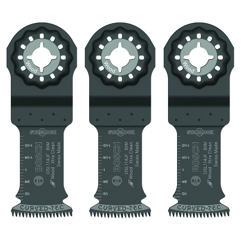 Bosch® OSL114JF-3 Starlock™ Bi-Metal Xtra-Clean Plunge Cut Blade, 1-1/4", 3 Pack