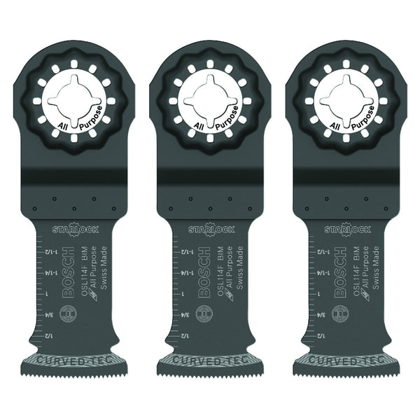 Bosch® OSL114F-3 Starlock™ Bi-Metal Plunge Cut Blade, 1-1/4", 3 Pack