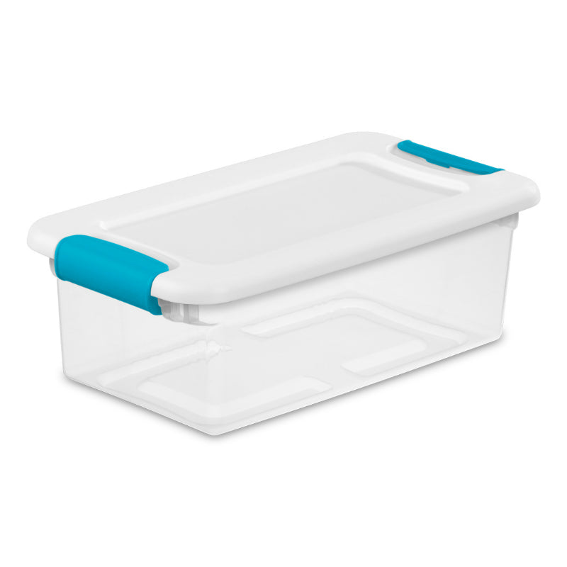 Sterilite 14928012 Latching Box with Hinging Lid, 6 Qt