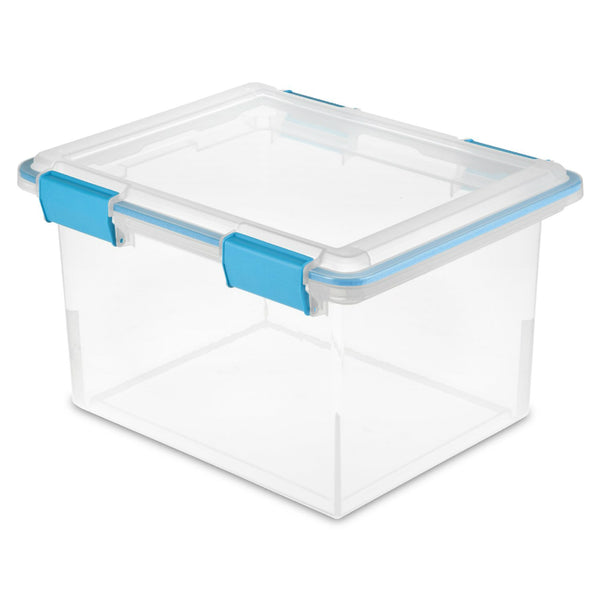 Sterilite® 19334304 Gasket Box with Tight-Fitting Latches, 32 Qt
