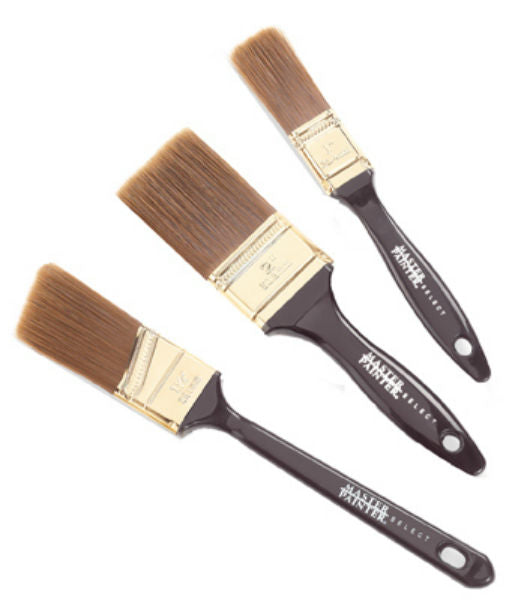 Master Painter® 30313TVS Select Polyester Paint Brushes w/ Plastic Handle, 3 Pack