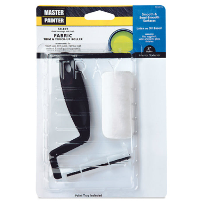 Master Painter® 60190TV Select Trim & Touch-Up Roller with Tray, 3"