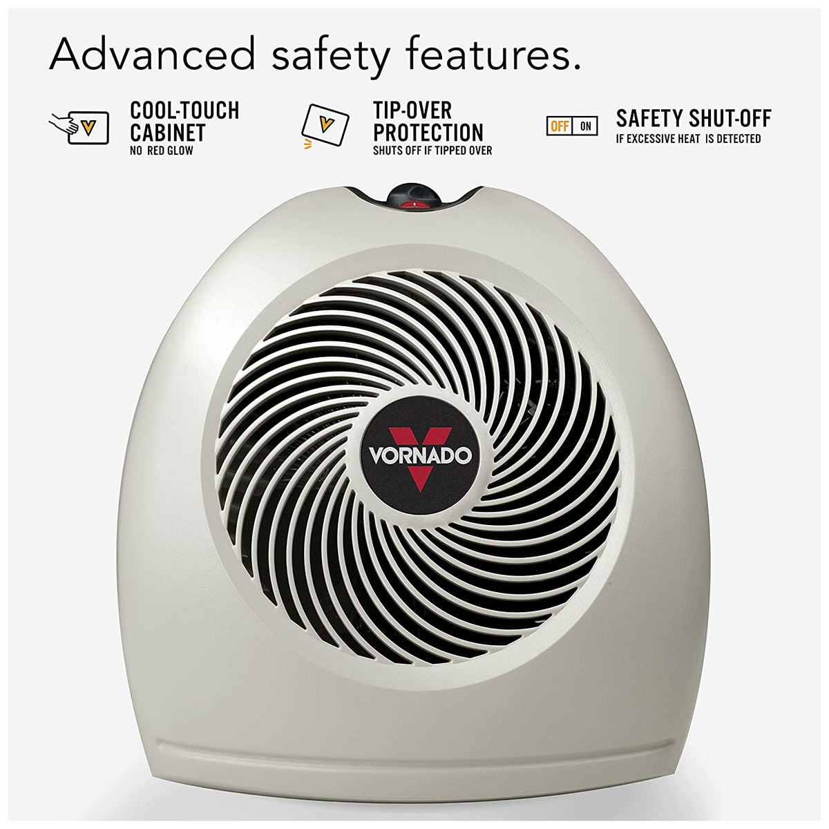 Vornado EH1-0020-25 Vortex VH2 Whole Room Heater with 2-Heat Settings, 750 / 1500W