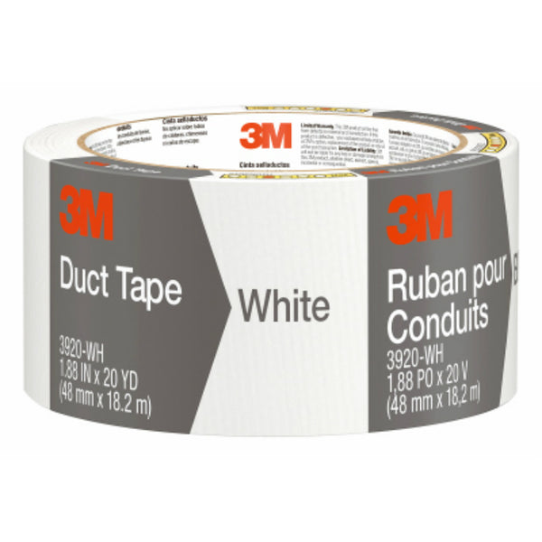 3M™ 3920-WH Heavy-Duty Duct Tape, White, 1.88" x 20 Yd
