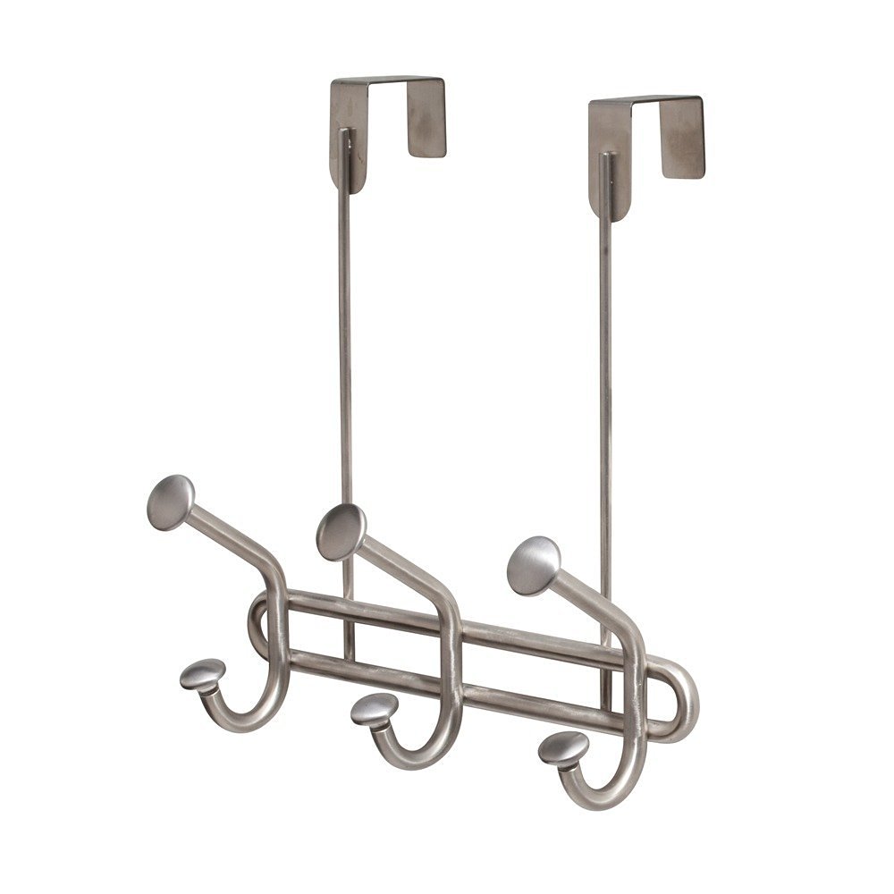 InterDesign® 80060 Forma Over-The-Door Organizer Hooks, Brushed Stainless Steel