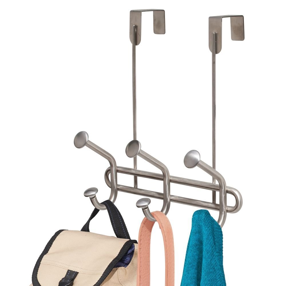InterDesign® 80060 Forma Over-The-Door Organizer Hooks, Brushed Stainless Steel