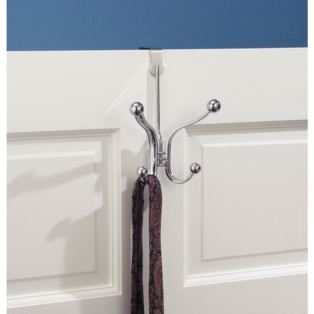 InterDesign® 53370 York Lyra Over-The-Door Quad Hook, Chrome
