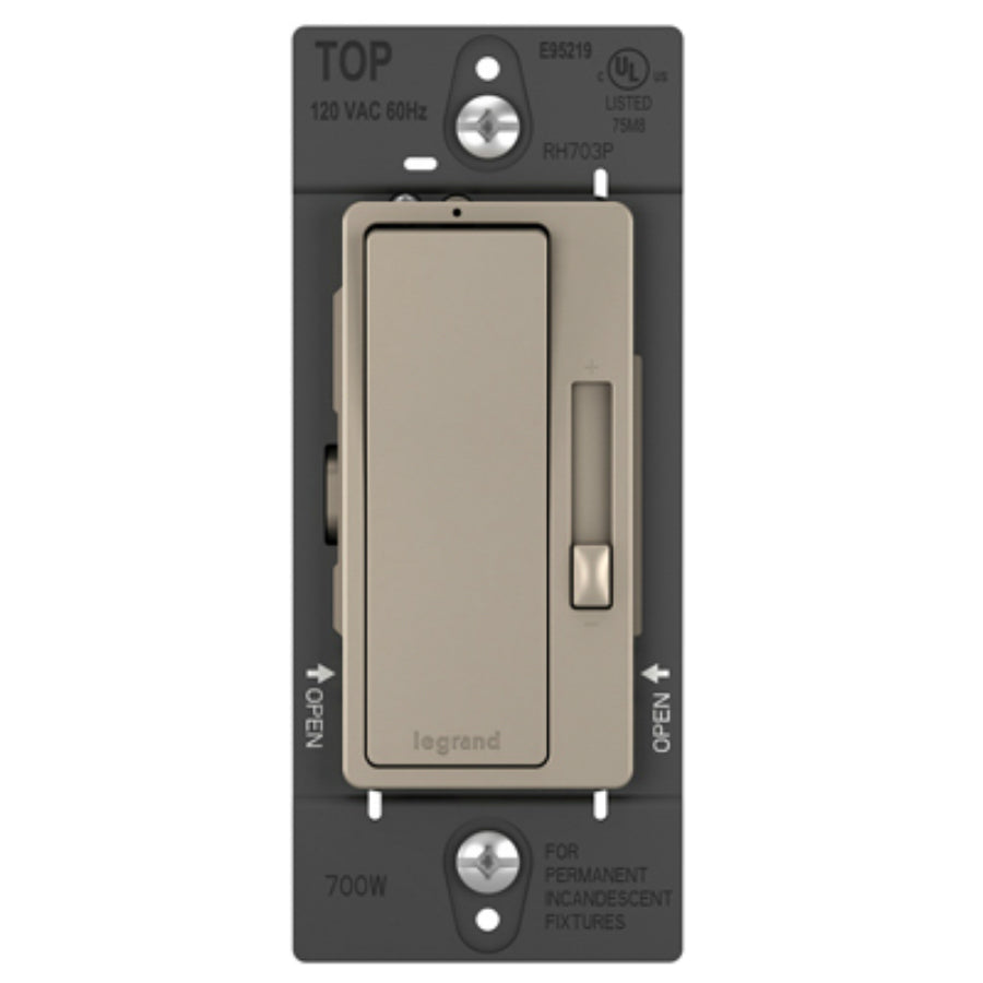 Legrand® RH703PNICCV4 Radiant® Single Pole/3-Way Dimmer, Nickel, 700W