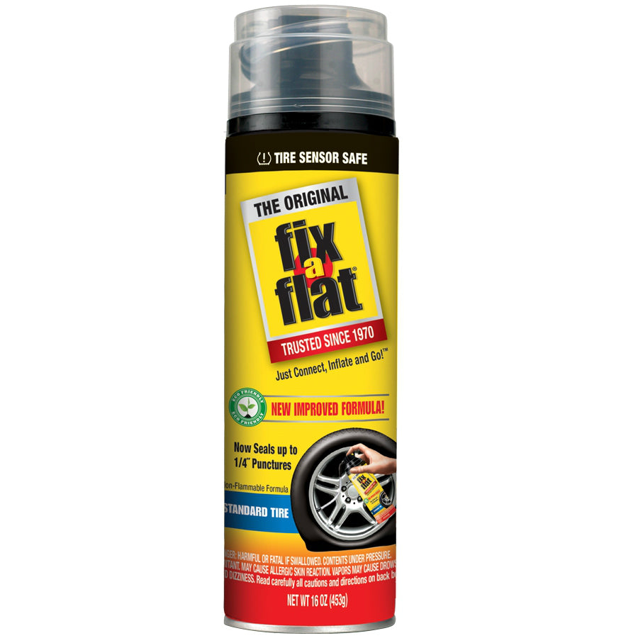 Fix-a-Flat® S60420 Eco-Friendly Aerosol Tire Inflators for Standard Tire, 16 Oz