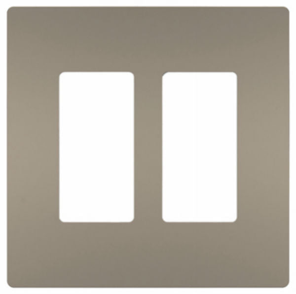 Legrand® RWP262NICC6 Two-Gang Screwless Plastic Wall Plate, Nickel