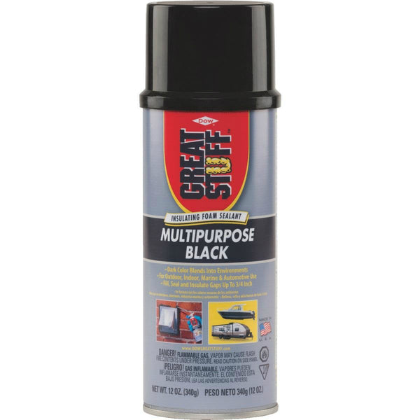 Great Stuff 99054816 Multipurpose Insulating Foam Sealant, Black, 12 Oz