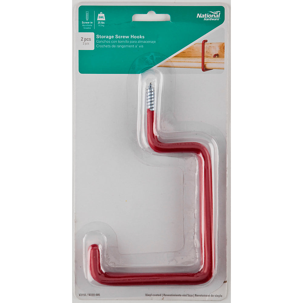 National Hardware® N188-005 Vinyl Coated Storage Screw Hook, Steel