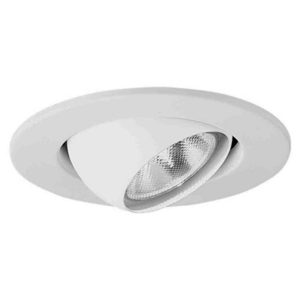 Halo® RE-4002WH Adjustable Eyeball with White Metal Trim Rin, White, 4"