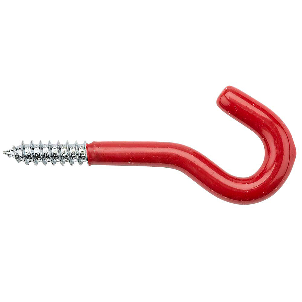 National Hardware® N188-006 Vinyl Coated Screw Storage Hook, Steel, 5/16"x4-1/2"