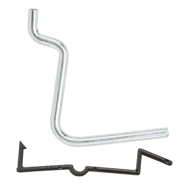 National Hardware® N180-003 Locking Straight Angle Hook, Steel, 1-1/2", 6-Pack