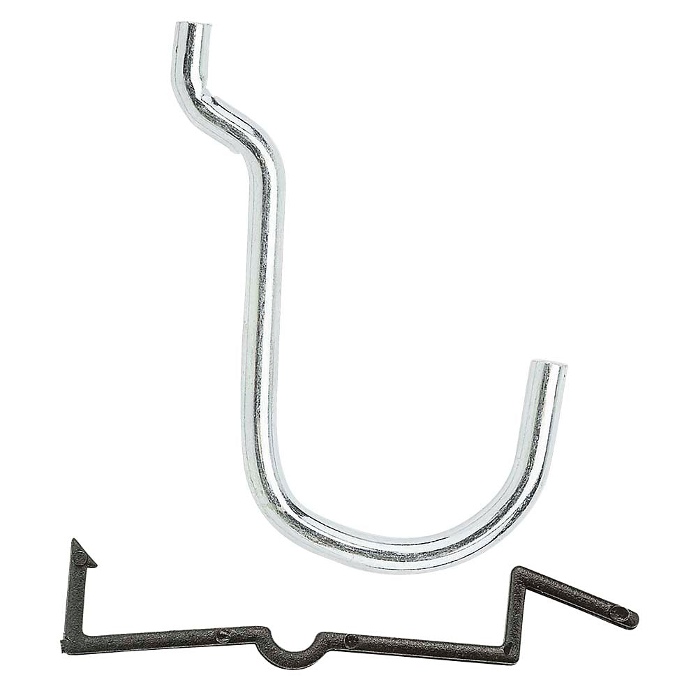 National Hardware® N180-024 Zinc Plated Locking Curved Hook, Steel, 1", 6-Pack