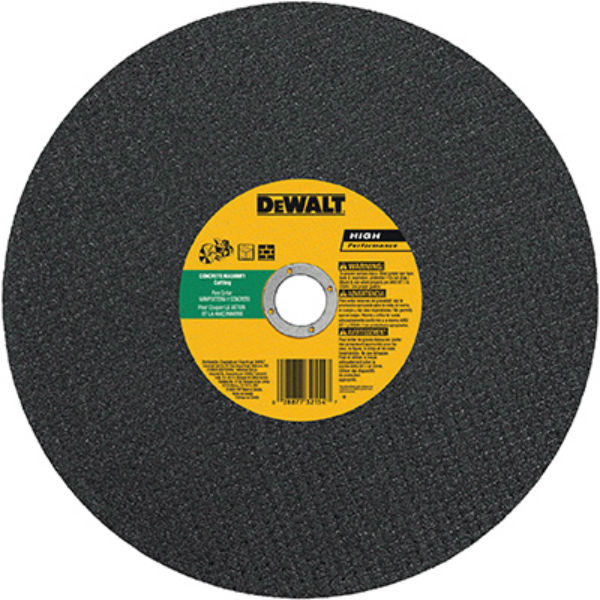 DeWalt DW8025 Masonry Cutting High Speed Wheel, Type 1, 14" x 1/8" x 20 mm
