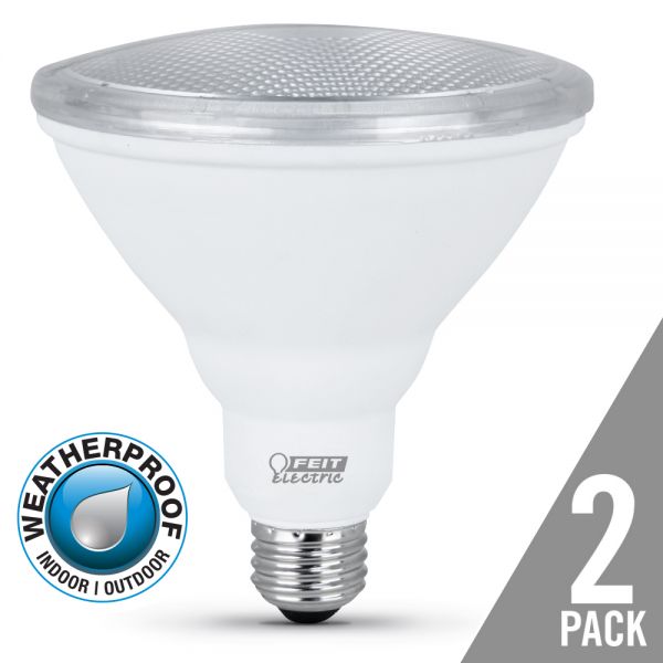 Feit PAR3875/10KLED/2 Weatherproof Non-Dimmable PAR38 LED Bulb, 10.5W, 2-Pack