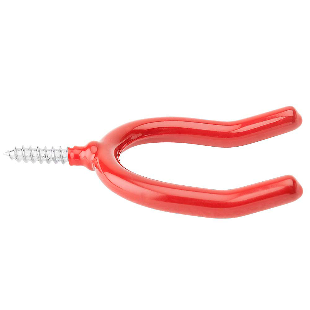 National Hardware® N271-012 Red Vinyl Coated Double Screw Hook, 2210BC, 2-3/4"