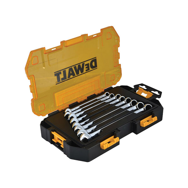 DeWalt DWMT73810 Full Polish Metric Combination Wrench Set, 8 Piece