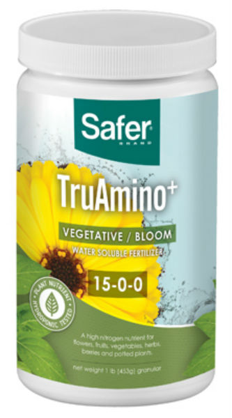 Safer N242 TruAmino+ Hydroponic Nitrogen Nutrient Fertilizer, 15-0-0, 1 Lbs