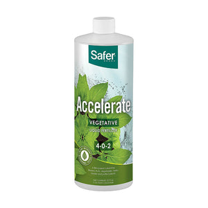 Safer® N212 Accelerate Hydroponic Liquid Plant Nutrient Fertilizer, 4-0-2, 32 Oz