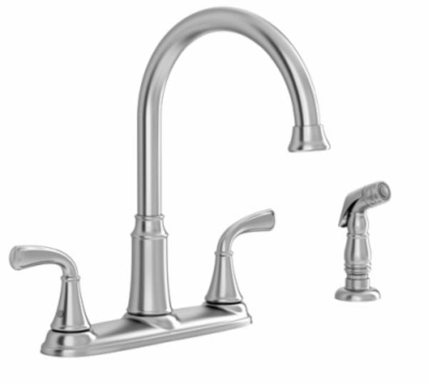 American Standard 7408.400.075 Tinley Dual Control High Arc Kitchen Faucet with Matching Spray, SS