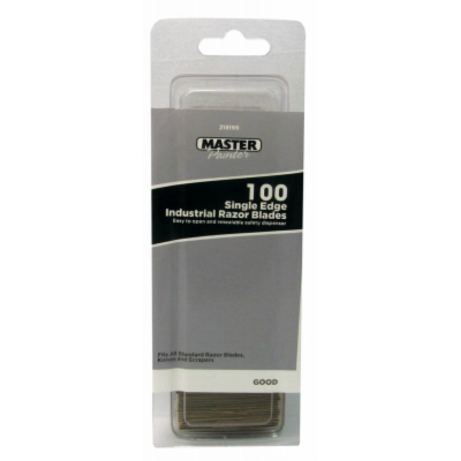 Master Painter® 3272BBTV Better Single Edge Industrial Razor Blades, 100-Pack