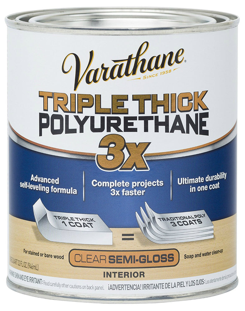Varathane® 284472 Triple Thick Polyurethane, Semi-Gloss, 1 Qt
