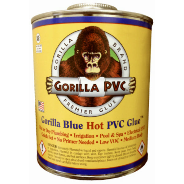 Gorilla® 04102 Blue Hot PVC Glue™, 4 Oz