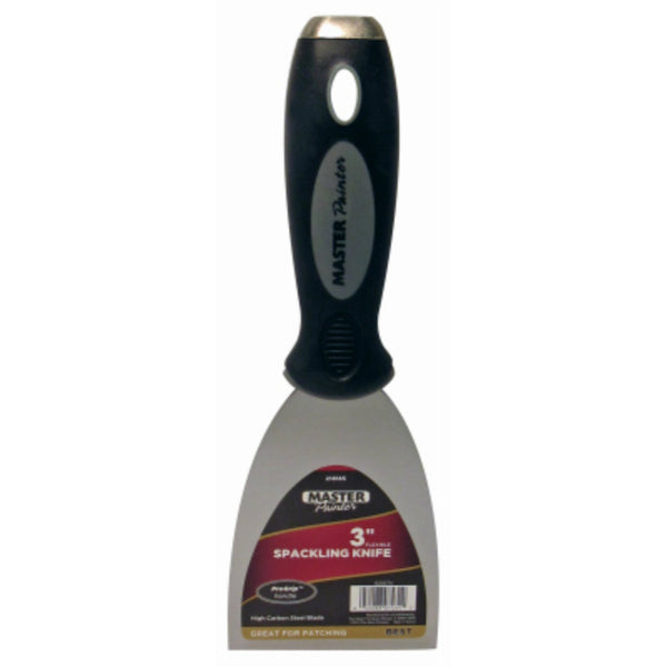 Master Painter 6210TV Best Flexible Spackling Knife w/Hgh-Carbon Steel Blade, 3"
