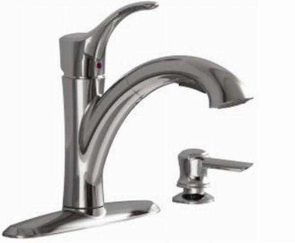 American Standard 9015.101.002 Mesa Chrome Pullout Kitchen Faucet with Soap Dispenser