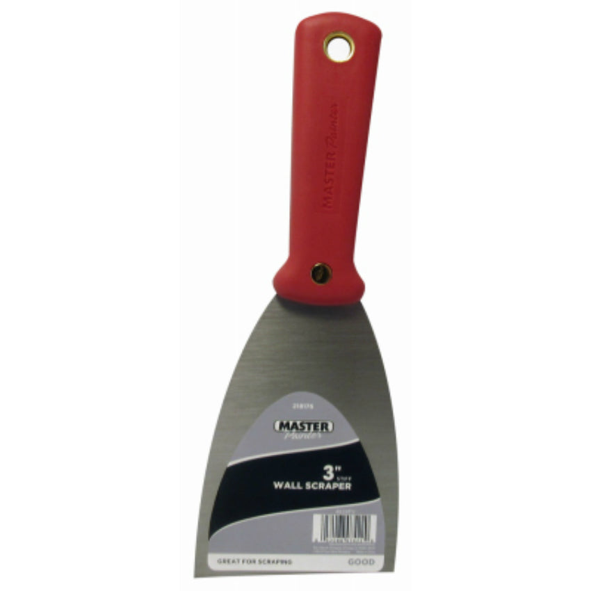 Master Painter® 4829TV Good Stiff Wall Scraper with High-Carbon Steel Blade, 3"