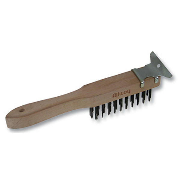 Allway Tools® WBS411 Heavy Duty Wire Scratch Brush with Metal Scraper