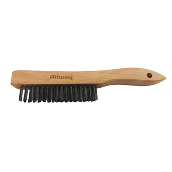 Allway Tools® WB416 Shoe Style Wood Handle Wire Brush, 4 x 16 Rows