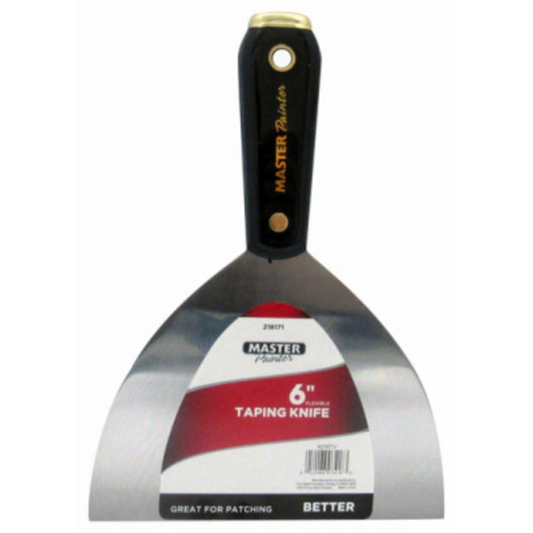 Master Painter® 4218TV Better Flexible Taping Knife with Black Nylon Handle, 6"