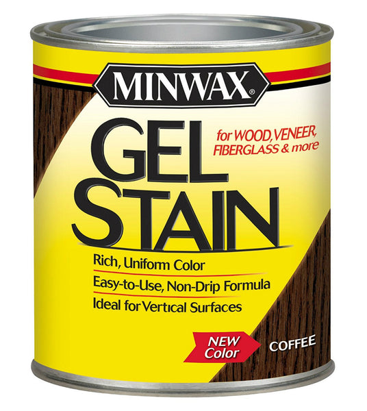 Minwax® 260914444 Wood Gel Stain w/ Non-Drip Formula, Coffee, 1/2 Pt
