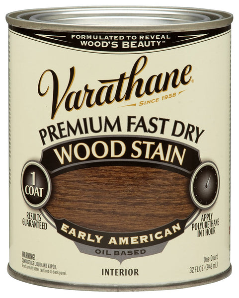 Varathane 262005 Premium Fast Dry Oil-Based Wood Stain, Early American, 1 Qt