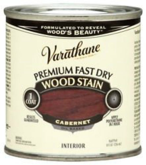 Varathane 262035 Premium Oil-Based Fast Dry Wood Stain, Cabernet, 1/2 Pt