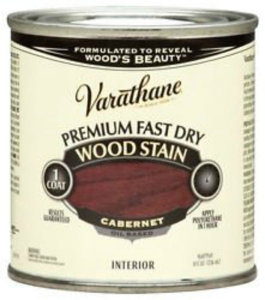 Varathane 262035 Premium Oil-Based Fast Dry Wood Stain, Cabernet, 1/2 Pt