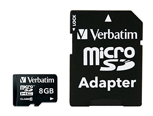 Verbatim® 44081 Premium microSDHC™ Memory Card w/ Adapter, UHS-I Class 10, 8GB