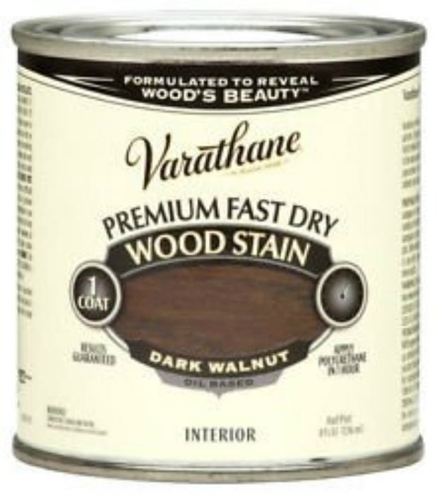 Varathane 262025 Premium Oil-Based Fast Dry Wood Stain, Dark Walnut, 1/2 Pt